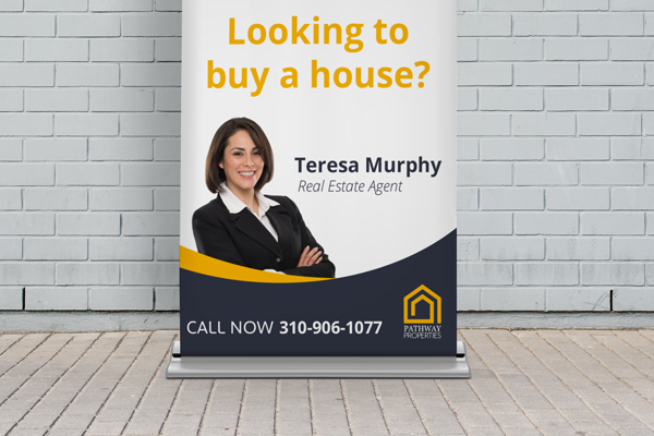 Real Estate Retractable Banner Stands Real Estate Retractable Banner Stands